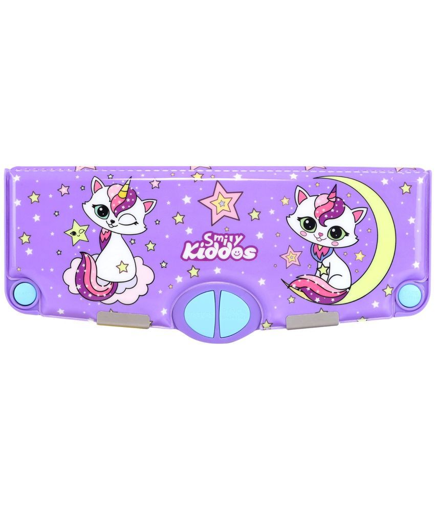     			Multi Functional Pop Out Pencil Box for Kids Stationery for Children - Unicorn Kitty - Violet