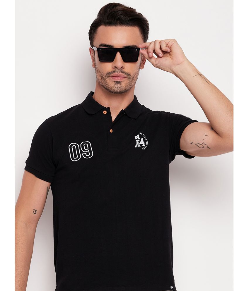     			NUEARTH - Black Cotton Blend Regular Fit Men's Polo T Shirt ( Pack of 1 )