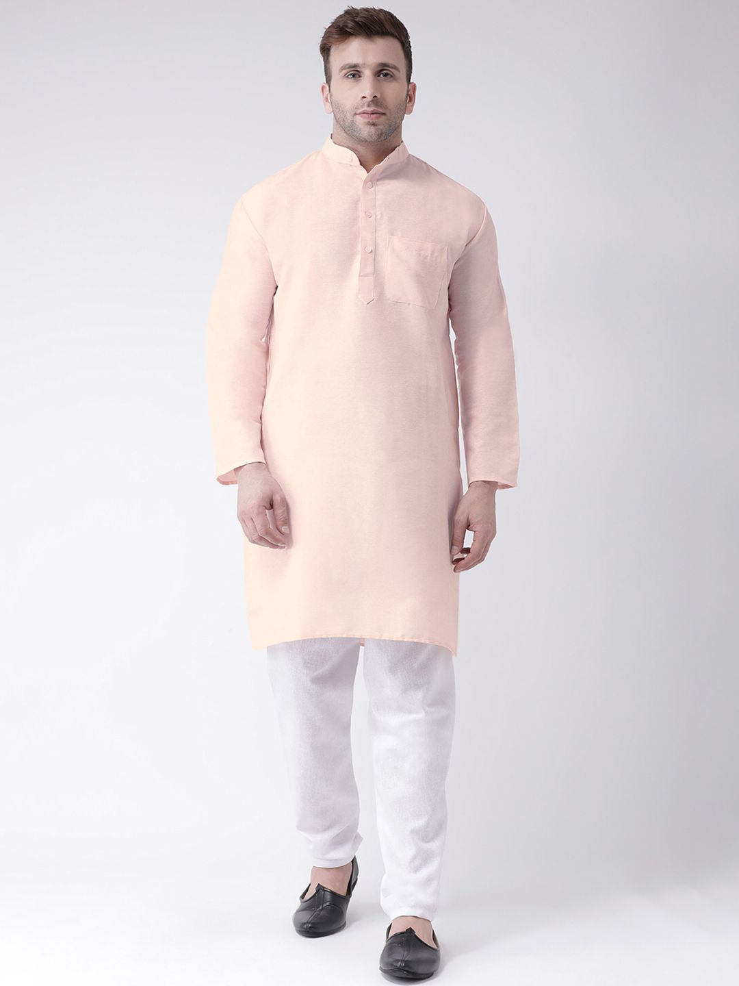     			RIAG - Beige Cotton Men's Regular Kurta ( Pack of 1 )