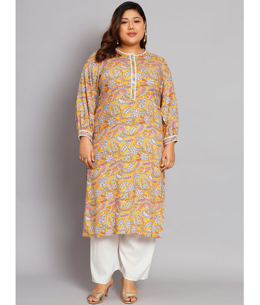     			Tissu - Yellow Straight Rayon Women's Stitched Salwar Suit ( Pack of 1 )