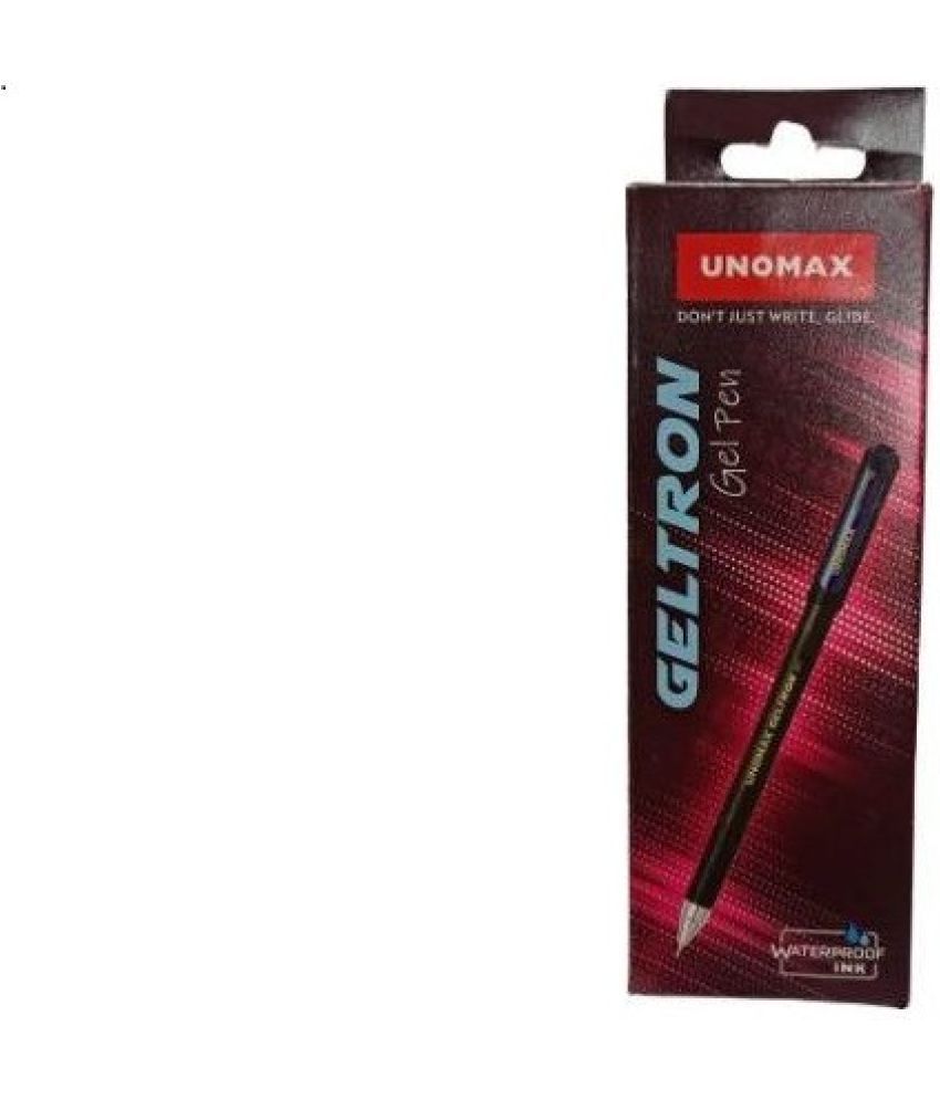     			UNOMAX Geltron Gel Pen (Pack of 10, Blue)