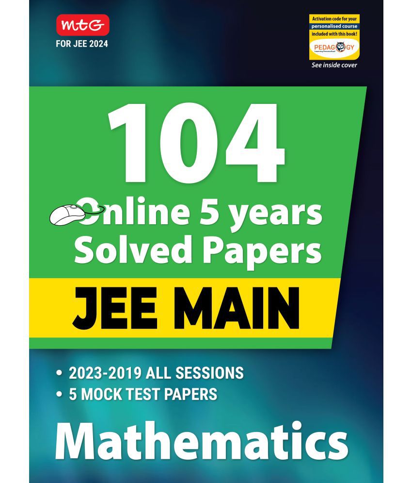     			104 Online 5 Years JEE MAIN Solved Papers-Mathematics