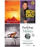 (Combo of 4 books ) The alchemist & rich dad & Man search & Psychology of money ( Paperback )