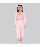 Cutecumber Pack of 1 Girls Georgette Top With Palazzo ( Pink )