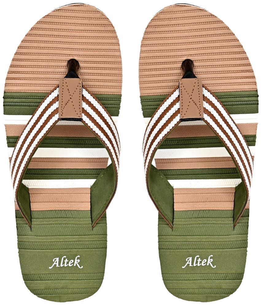     			Altek - Beige Men's Thong Flip Flop