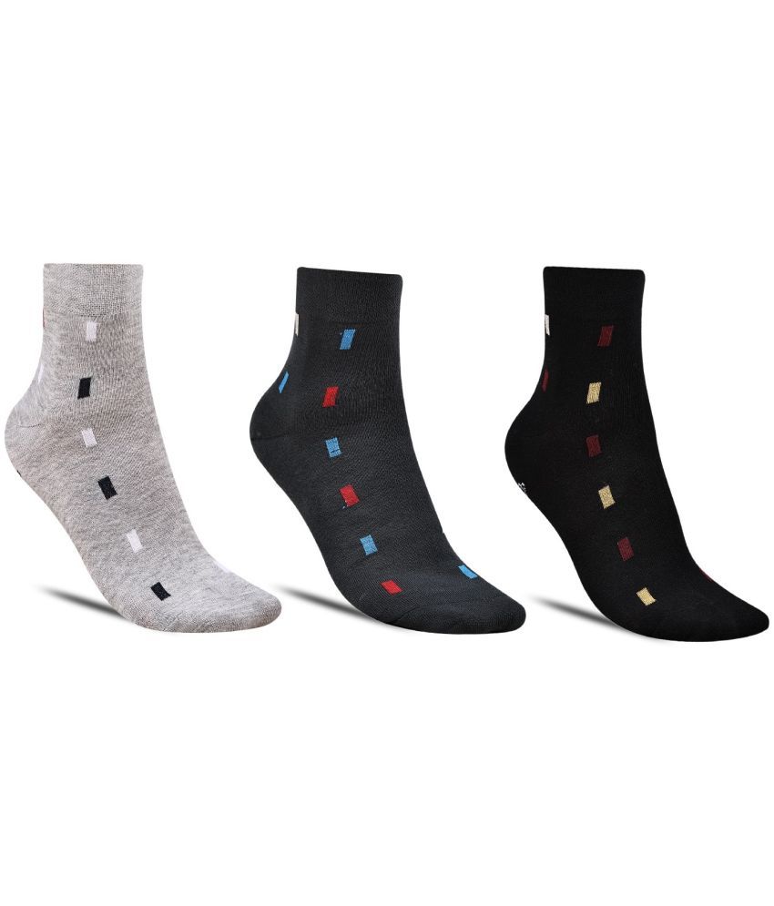     			Dollar Socks - Cotton Men's Self Design Multicolor Mid Length Socks ( Pack of 3 )