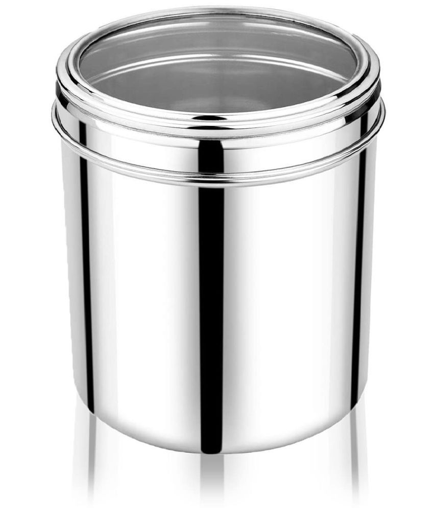     			Dynore - 750 ml canisters Steel Silver Utility Container ( Set of 1 )