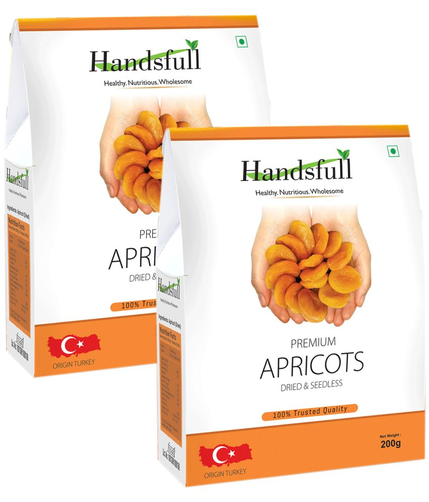     			HandsFull Premium Dried Apricots| Apricots | Dry Fruits & Nuts | Apricot Snacks |Dried Khumani |Apricot fruit | Apricot Dried Fruit(200 gm X 2) 400g