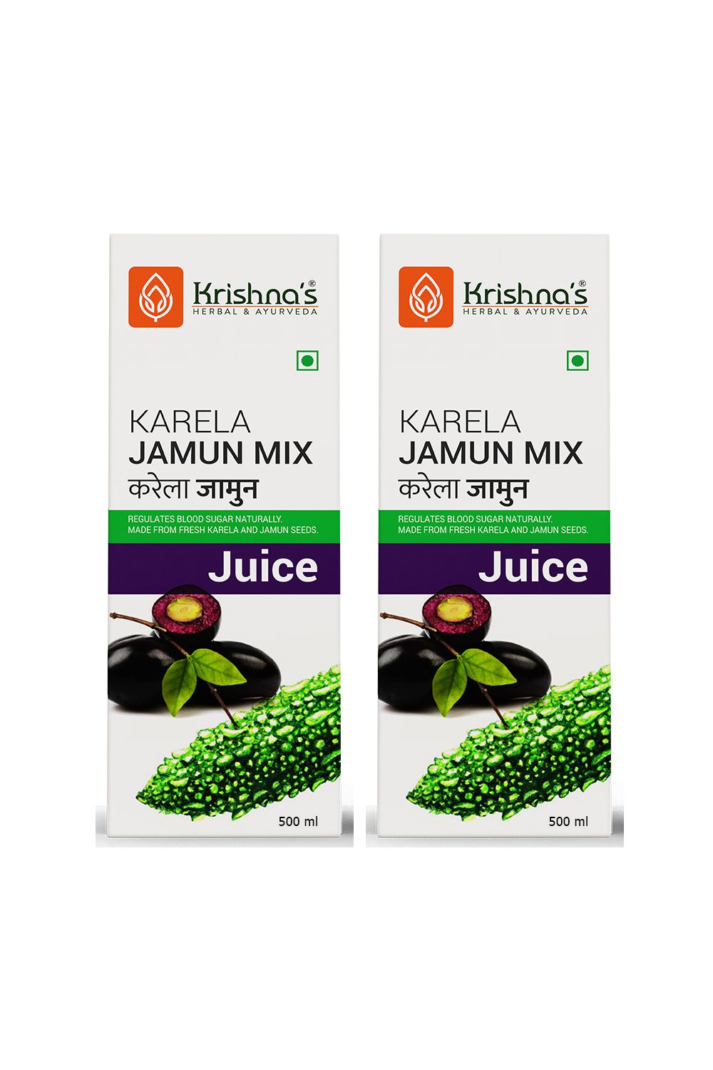     			Krishna's Herbal & Ayurveda Karela Jamun Mix Juice 500ml ( Pack of 2 )