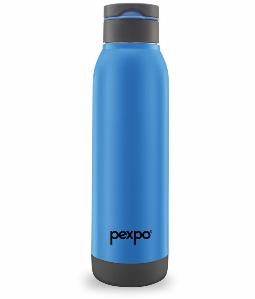     			PEXPO 900 ml PU Insulated 4 Hours Warm And Cold School Kids Bottle (Blue, Macho)