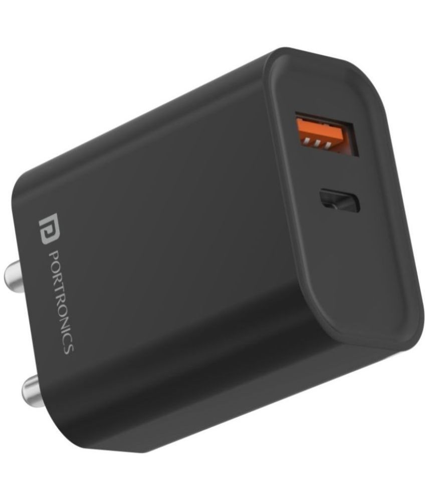     			Portronics - No Cable 3A Wall Charger