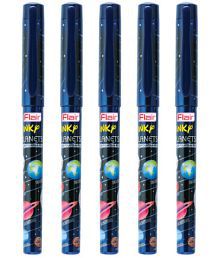 FLAIR Inky Series Planets Liquid Ink Fountain Pen Blister Pack | Comfortable Grip Fountain Pen (Pack of 5, Blue)