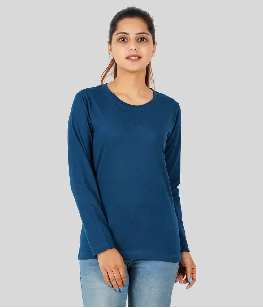 ferocious Blue Cotton Regular Fit Women s T Shirt Pack of 1