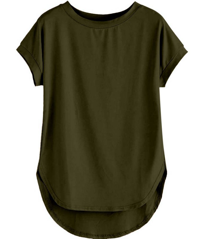     			AUSK - Olive Cotton Blend Women's Regular Top ( Pack of 1 )