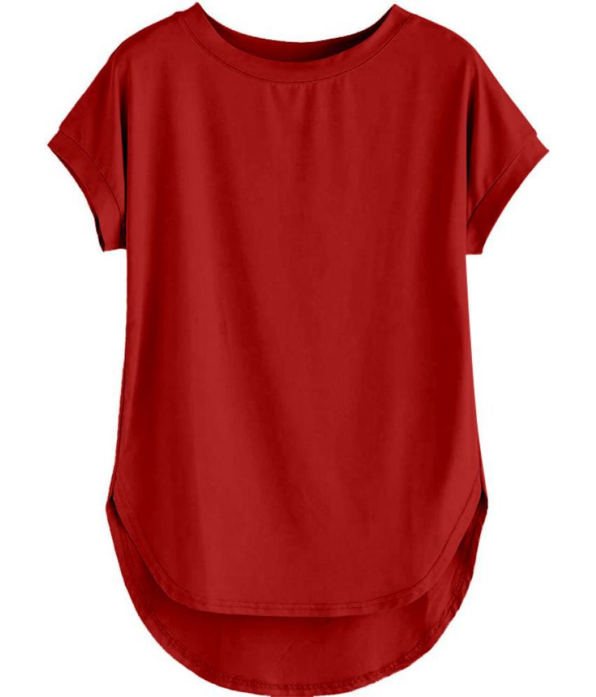    			AUSK - Red Cotton Blend Women's Regular Top ( Pack of 1 )
