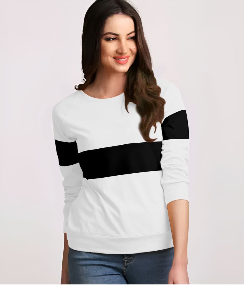     			AUSK - White Cotton Blend Regular Fit Women's T-Shirt ( Pack of 1 )