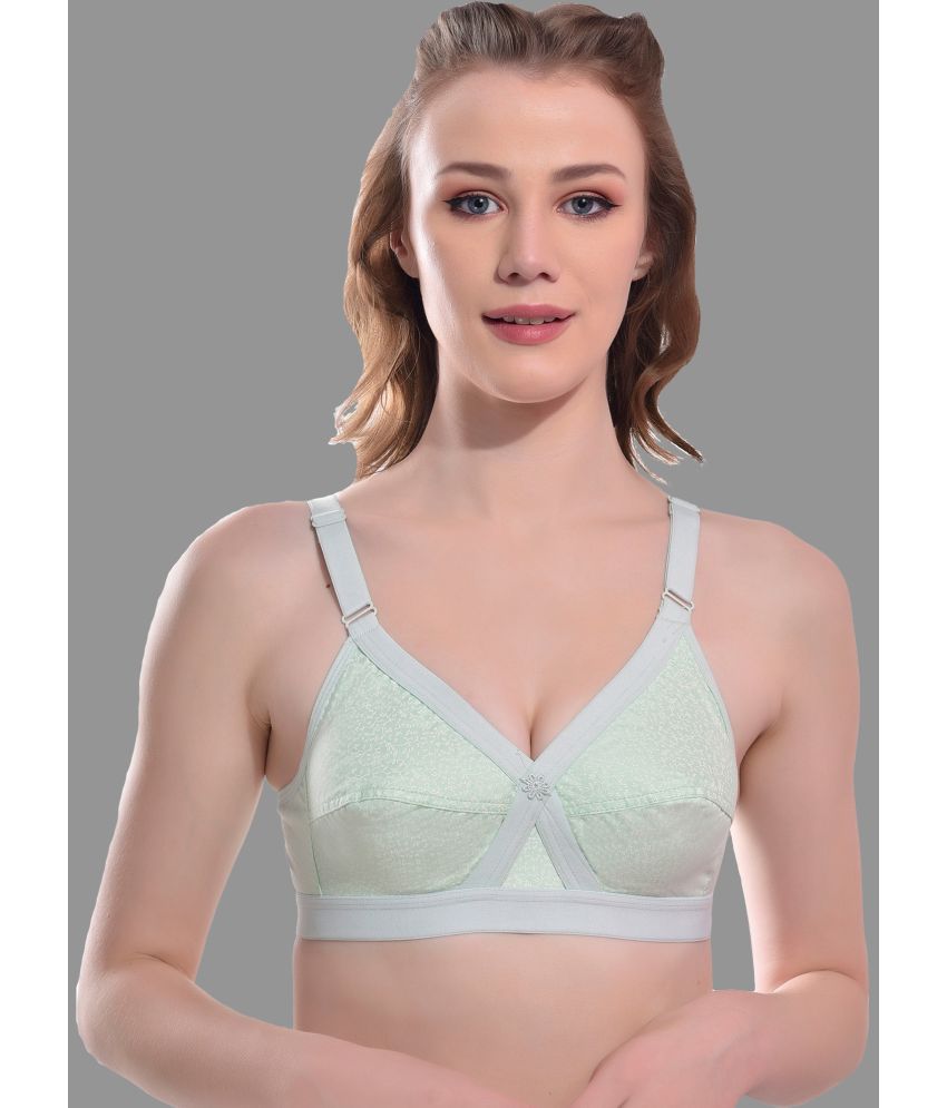     			Madam Cotton Blend Non Padded Women's Everyday Bra ( Green )