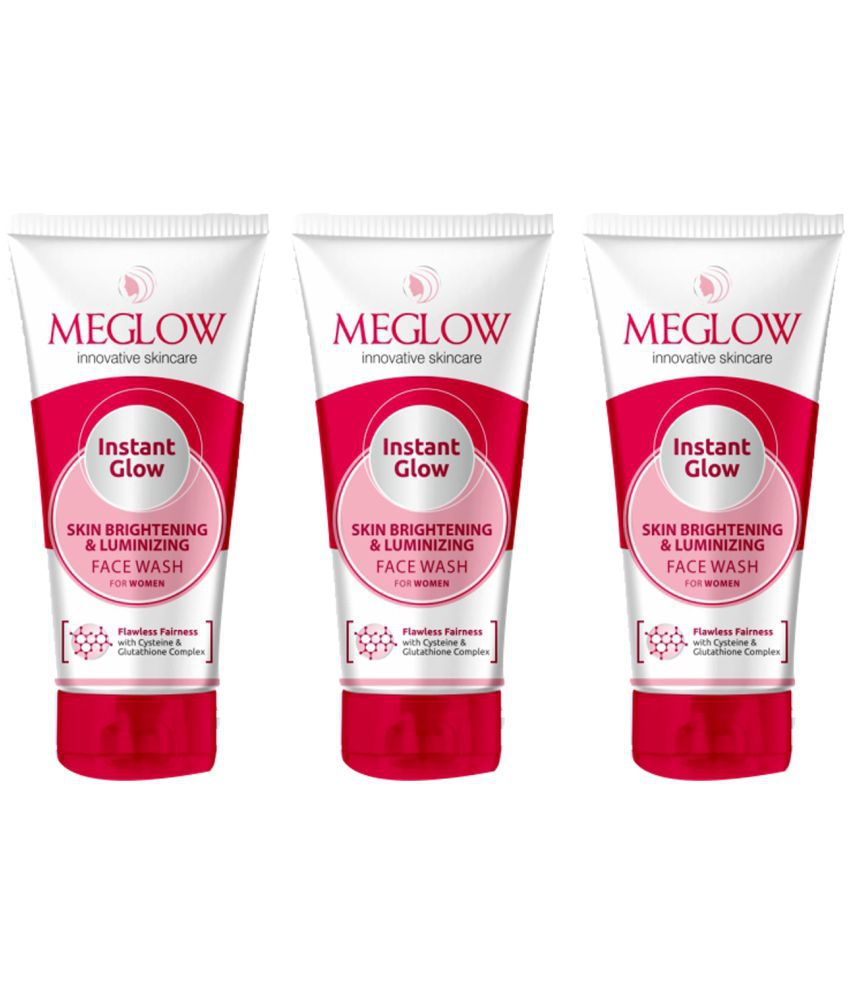     			Meglow Instant Glow Skin Brightening Facewash for Women 70g Pack of 3