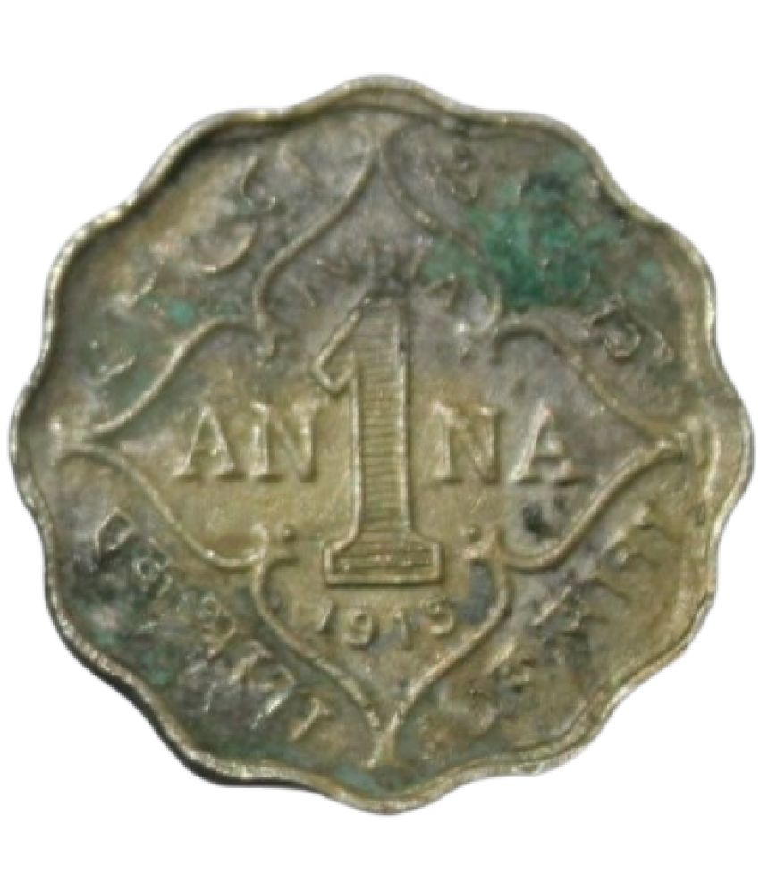     			PRIDE INDIA - 1 Anna (1913) George V British India Collectible Old and Rare 1 Coin Numismatic Coins