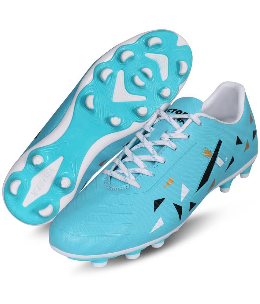    			Vector X RADIANT Cyan & White Football Shoes