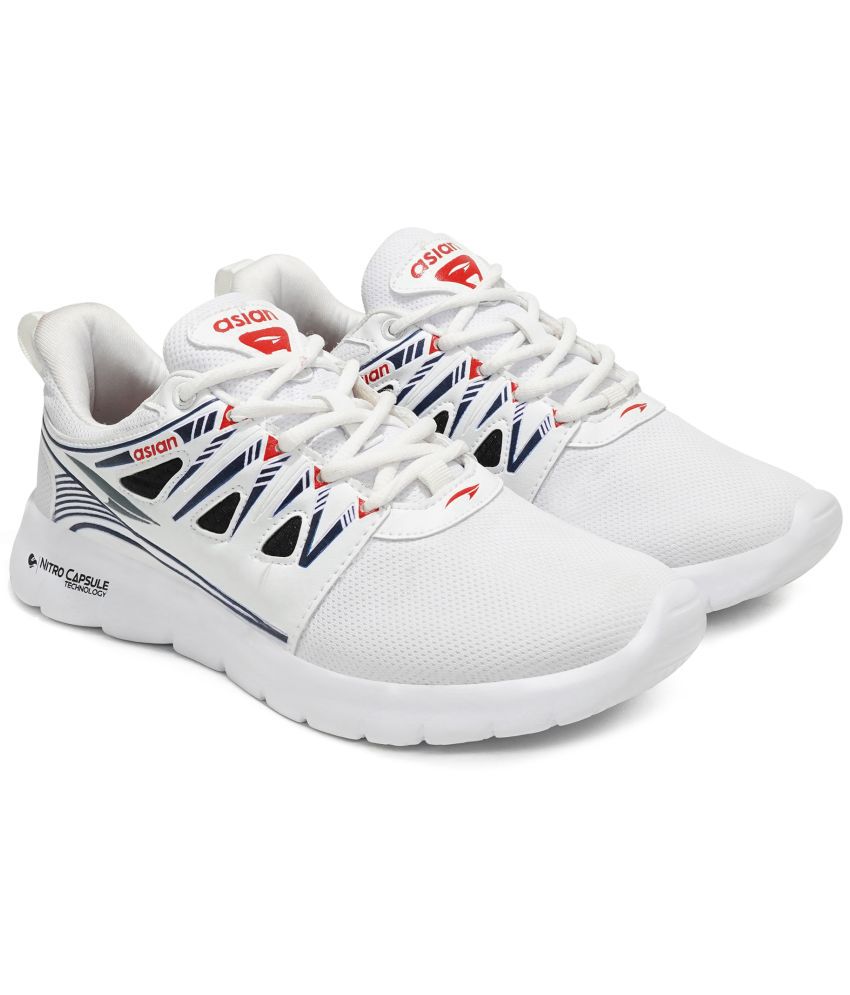     			ASIAN - EXPRESS-11 White Men's Sports Running Shoes