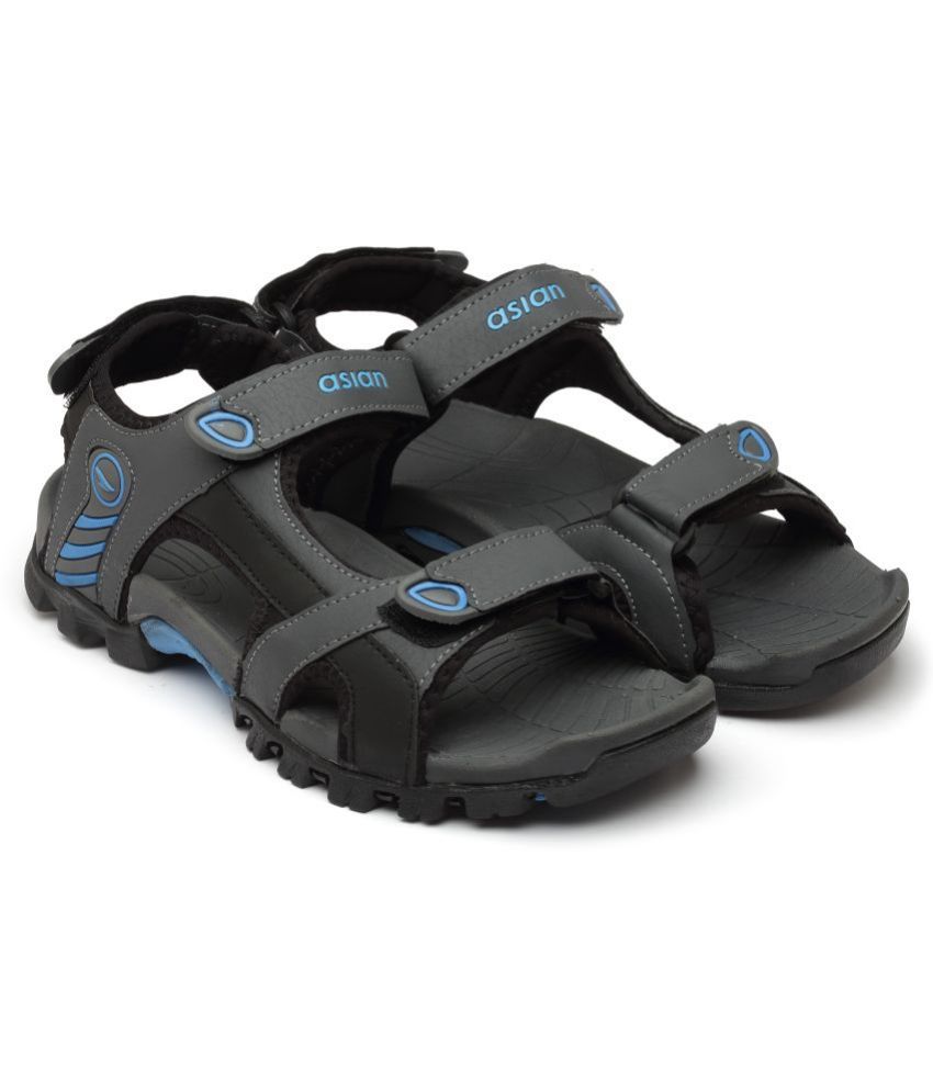     			ASIAN - Grey Men's Floater Sandals