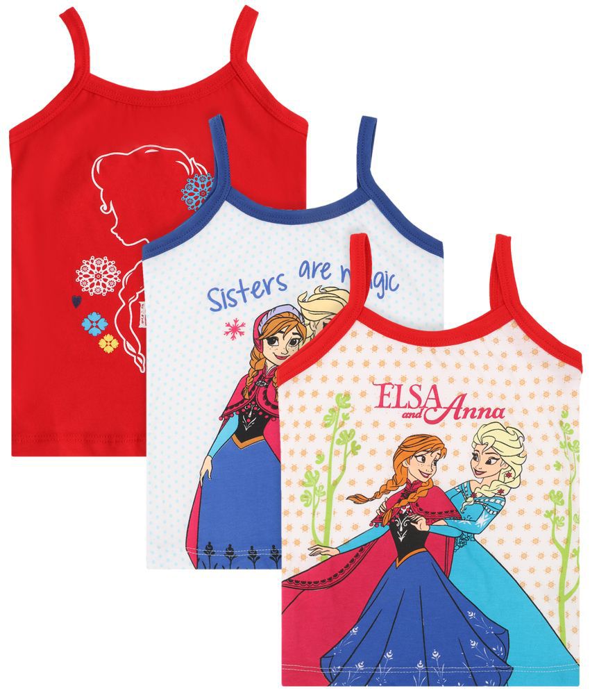     			BODYCARE FROZEN GIRLS VEST ROUND NECK SLEEVELESS SOLID ASSORTED Pack Of 3