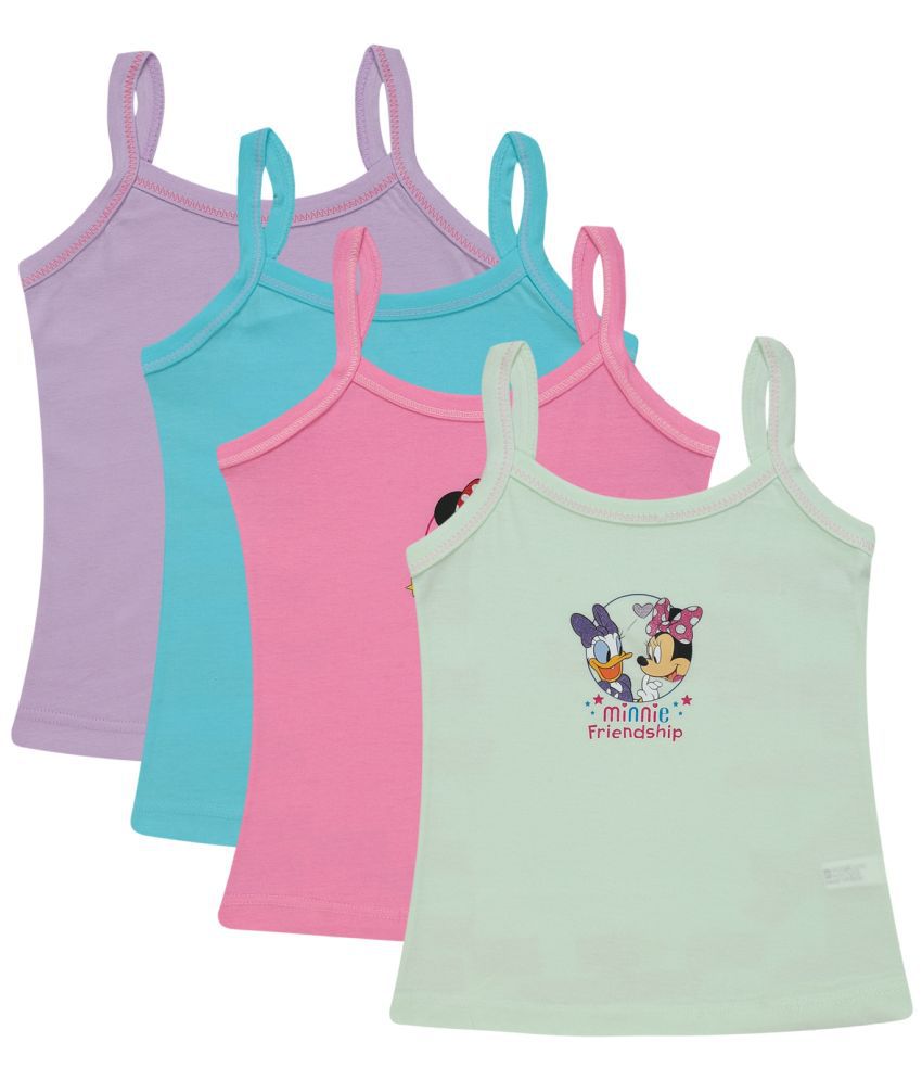     			BODYCARE Girls Vest Dori Neck Sleeveless Minnie & Friends Pack Of 4-Assorted