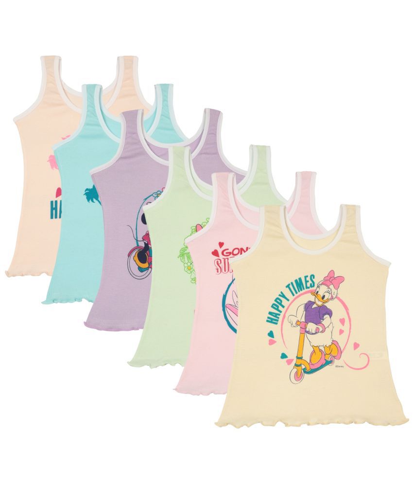     			BODYCARE Girls Vest Round Neck Sleeveless Minnie & Friends Pack Of 6-Assorted