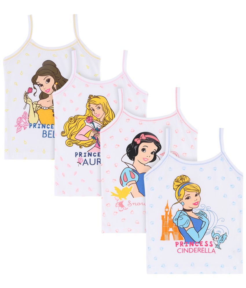     			BODYCARE PRINCESS PRINTED GIRLS VEST PACK OF 4 ASSORTED