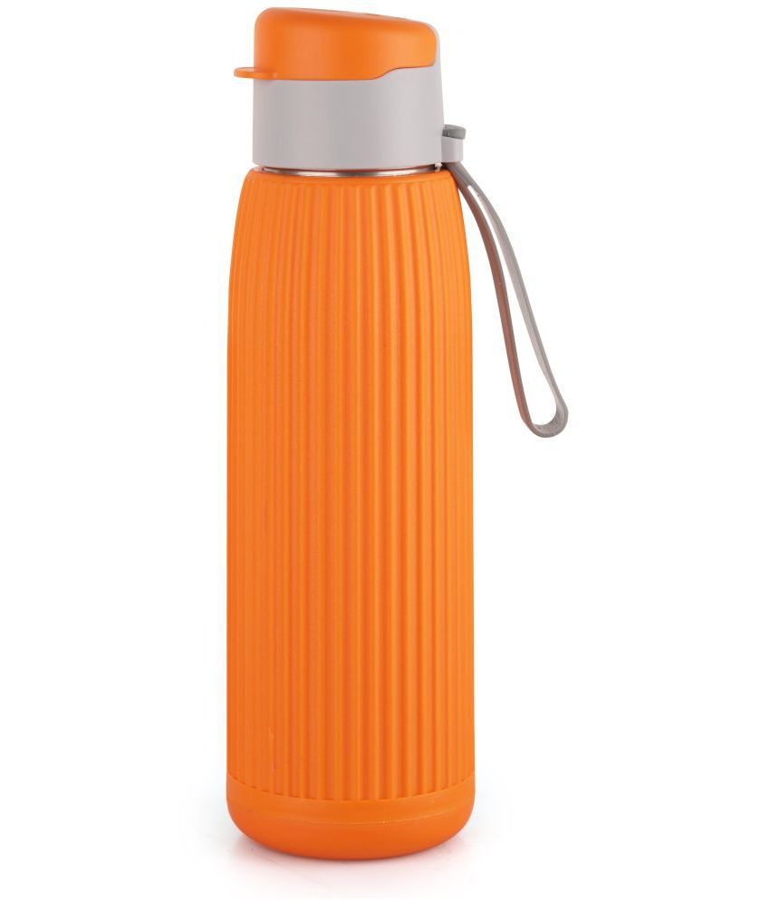     			Cello Puro Steel-X Volvo 900 Insulated Inner Steel Outer Plastic Water Bottle, 740 ml, Orange