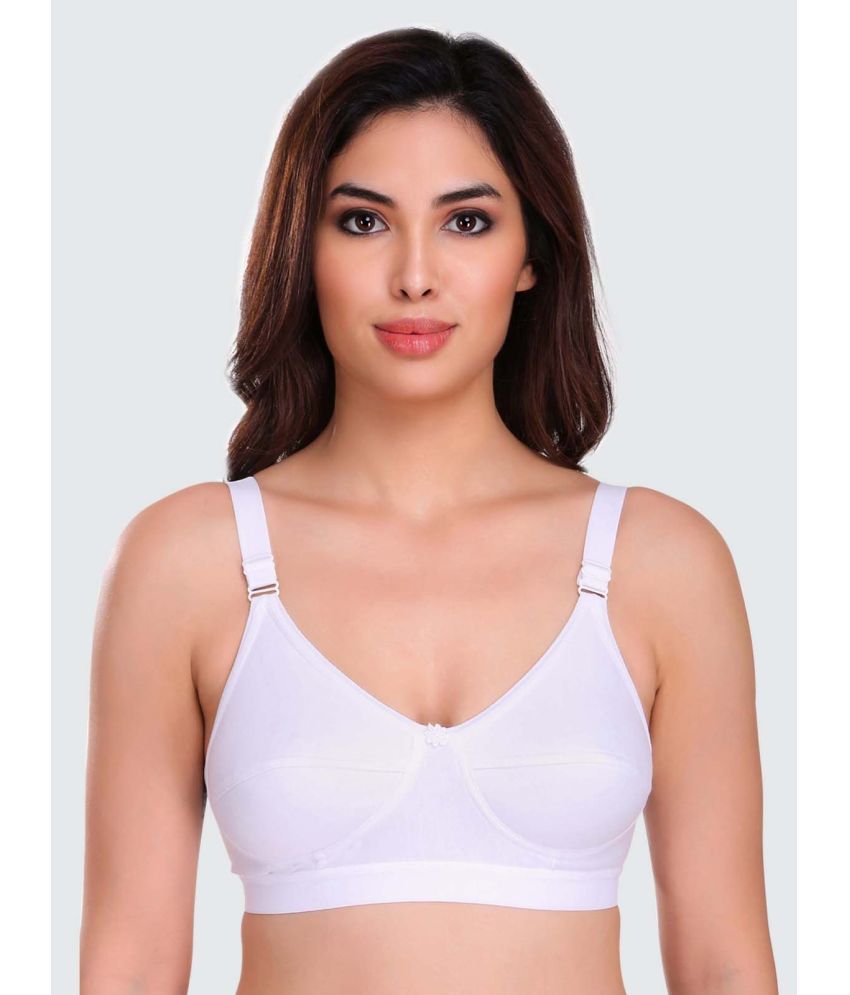     			Eve's Beauty - White Cotton Blend Non Padded Women's Everyday Bra ( Pack of 1 )