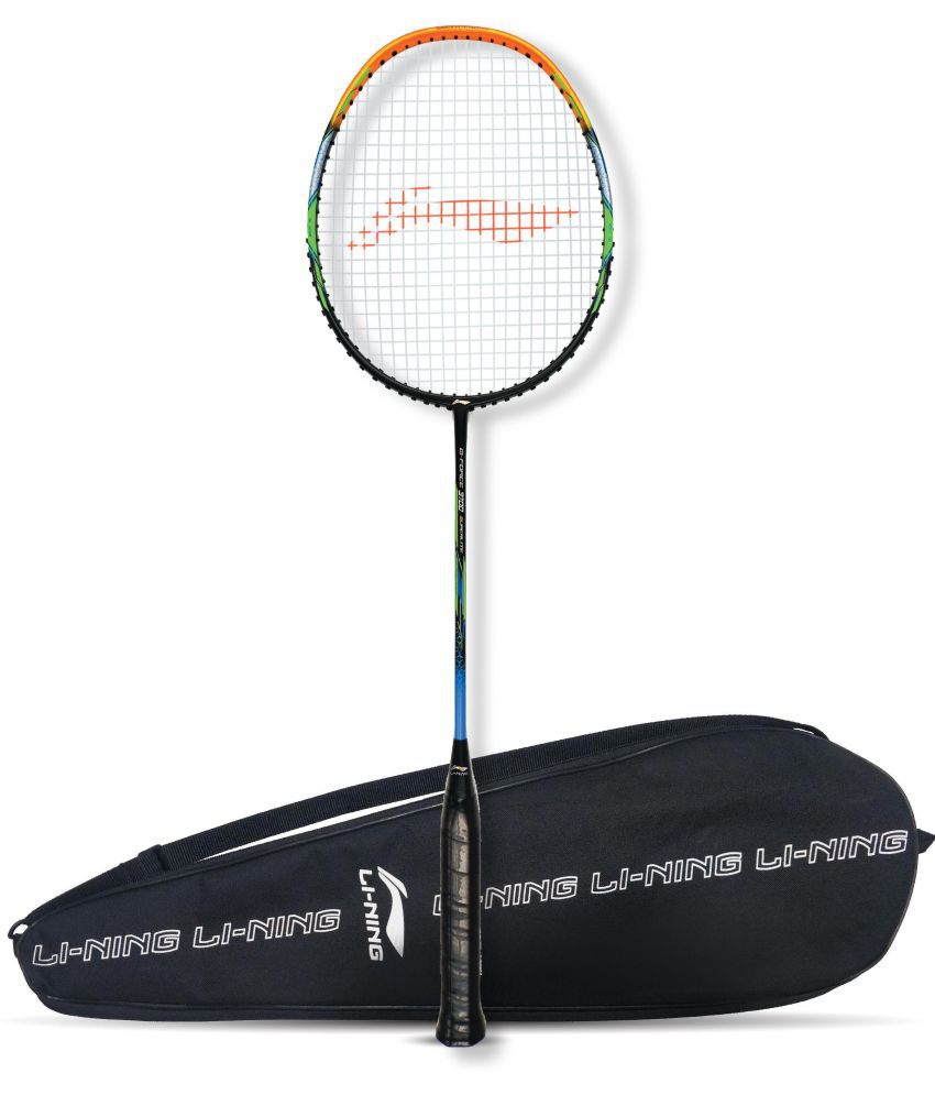     			Li-Ning G-Force 3700 Superlite Carbon Fibre Strung Badminton Racket (Black, Amber, G4-4 1/2 inches)