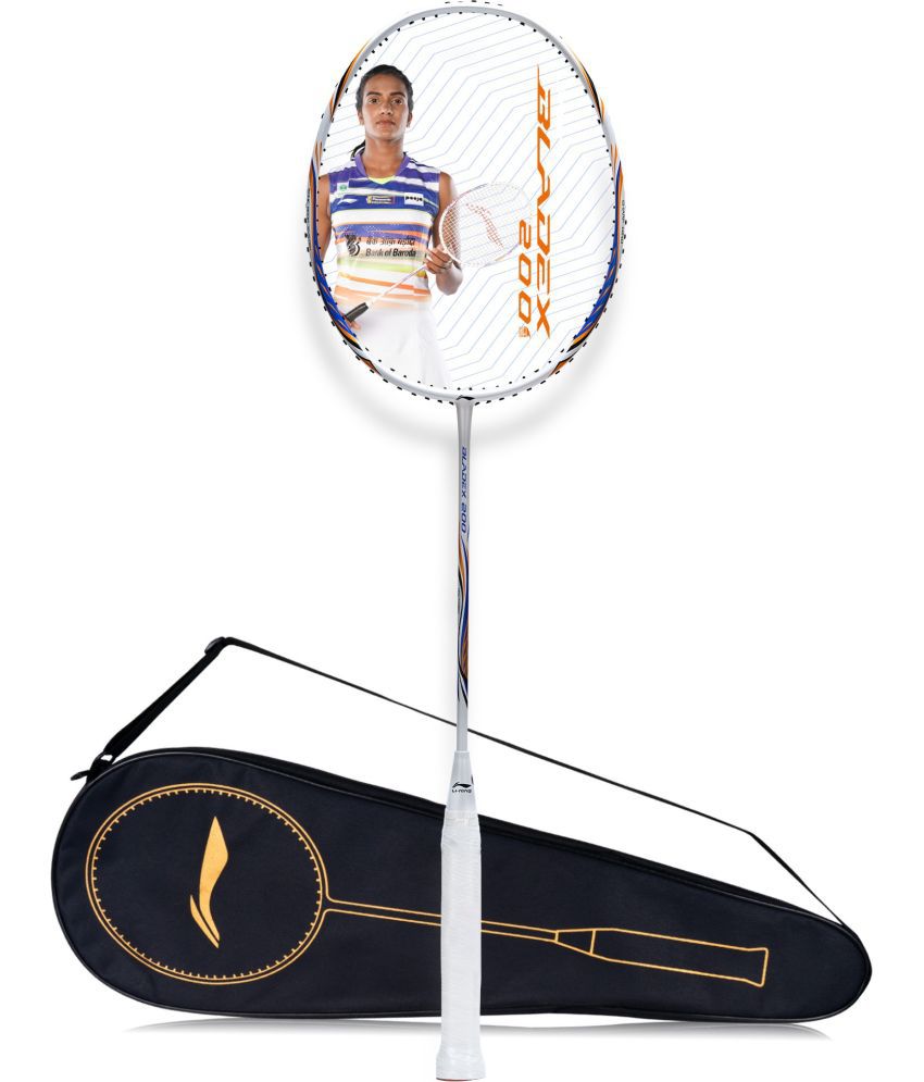     			Li-Ning BladeX 200R Carbon Fibre Badminton Racket (White/Blue) with Free Full Cover