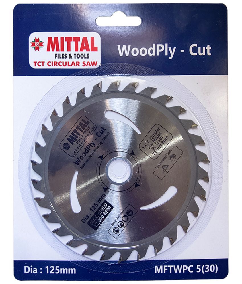     			MITTAL 5"/125MM 30 Teeth TCT CIRCULAR SAW BLADE FOR WOOD CUTTING PREMIUM QUALITY Best For Wood, PLY Wood,MDF & Solid Wood. Wood Cutter