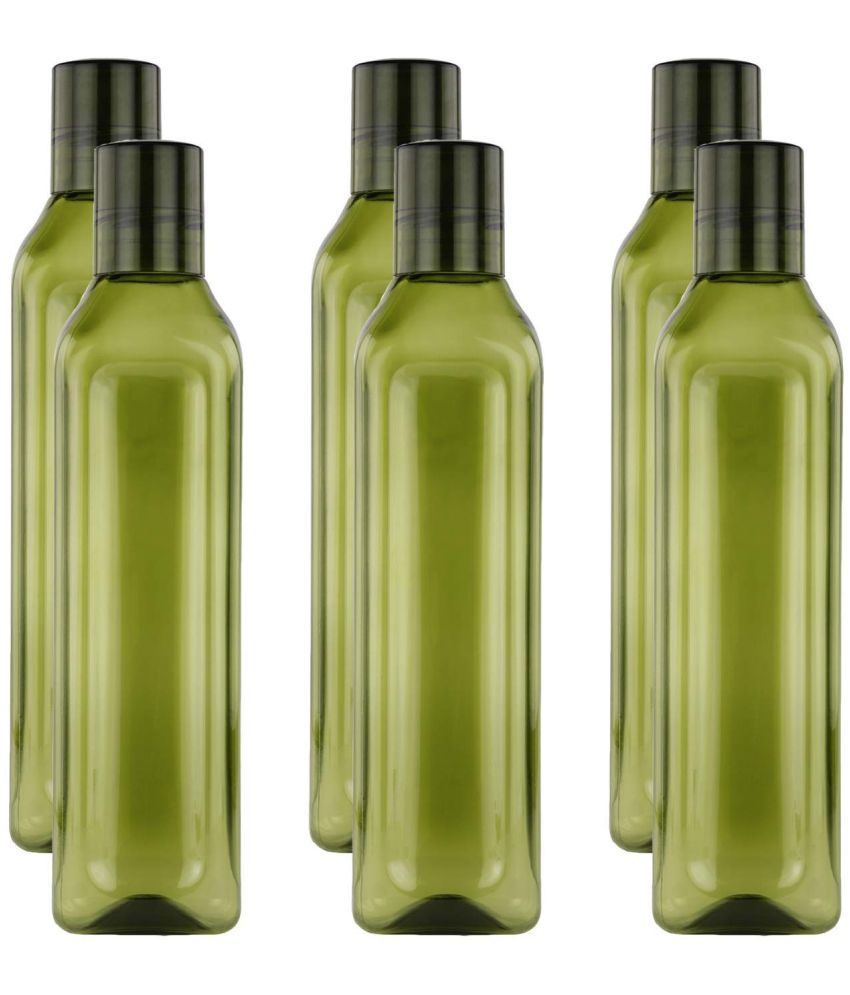     			Oliveware Green Water Bottle 1000 mL ( Set of 6 )