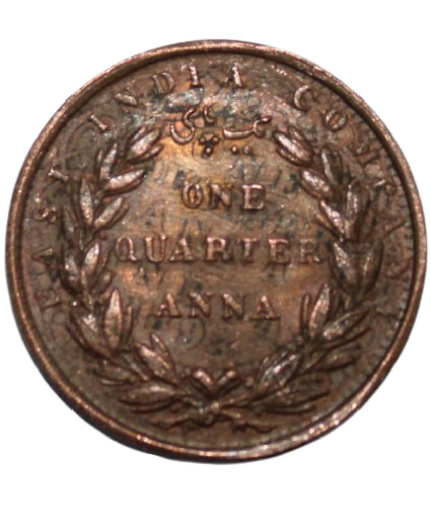     			PRIDE INDIA - 1 Quarter Anna (1835) East India Company Collectible Old and Rare 1 Coin Numismatic Coins