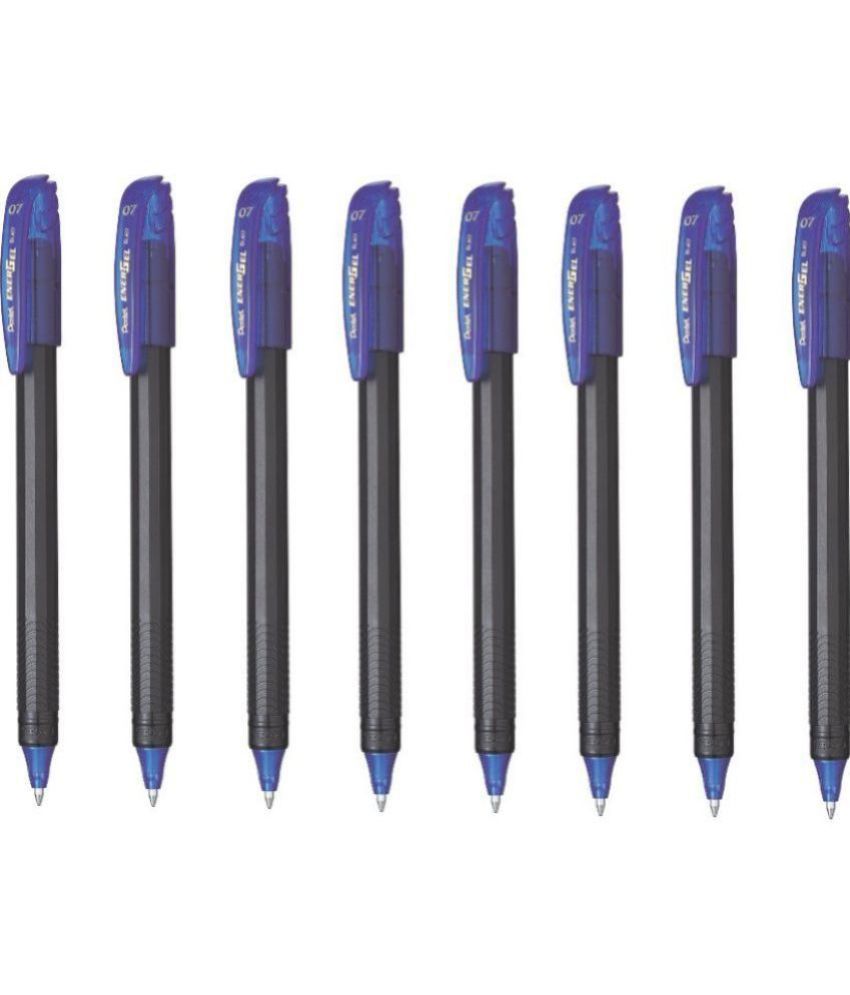     			PENTEL Energel BL417 - 08 Navy Blue ink color Roller Ball Pen (Pack of 8, Navy Blue)