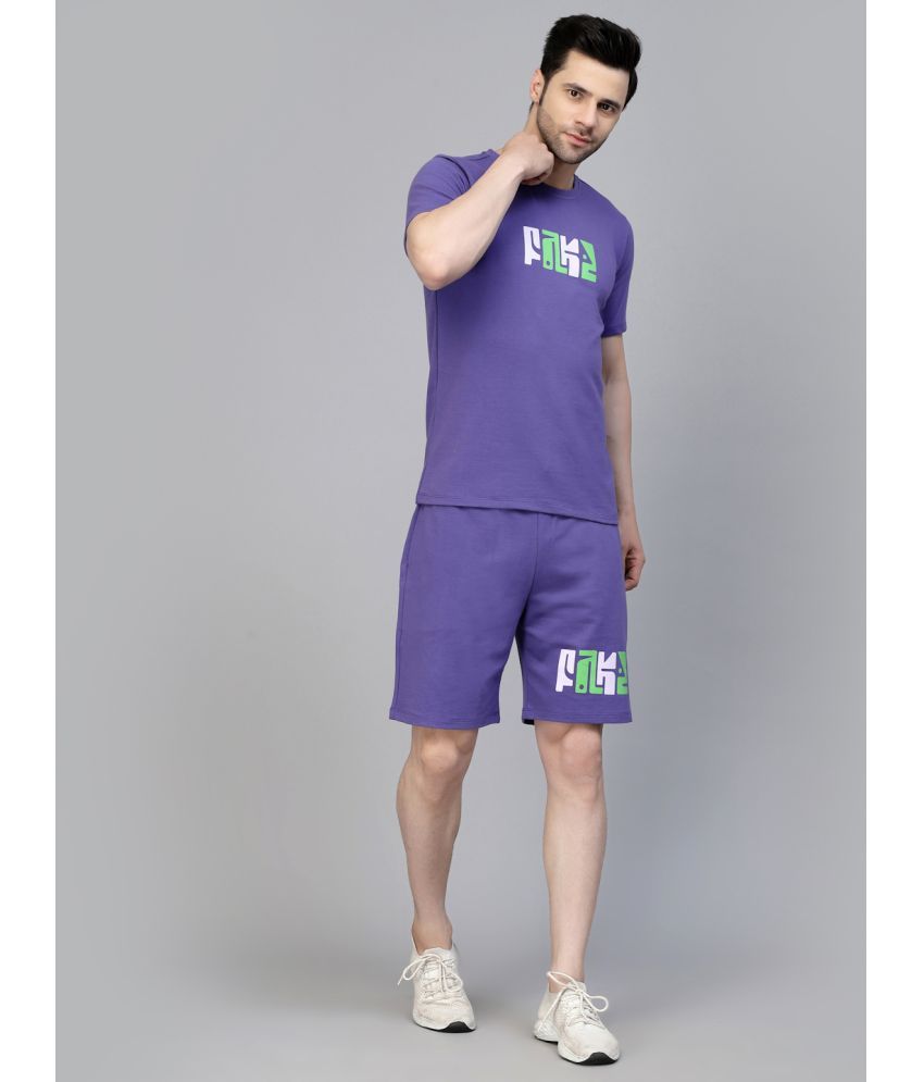     			Rigo - Purple Cotton Slim Fit Men's Tracksuit ( Pack of 1 )