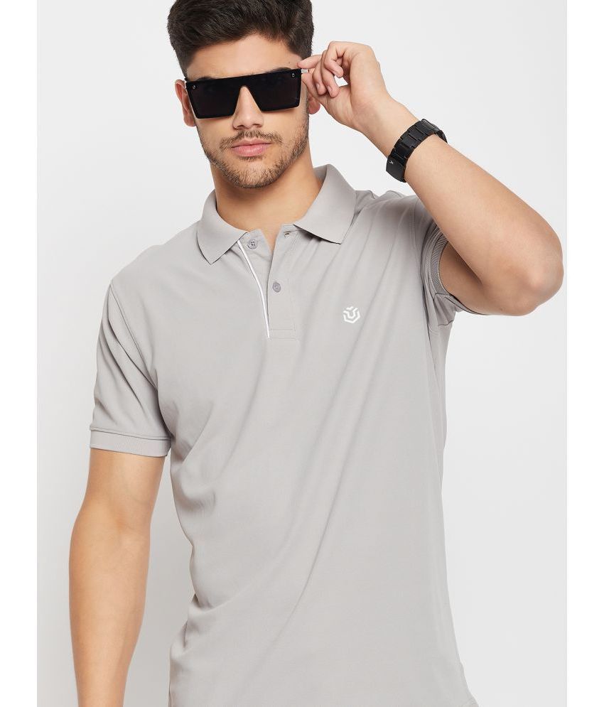     			UNIBERRY - Grey Cotton Blend Regular Fit Men's Polo T Shirt ( Pack of 1 )