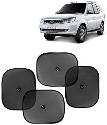 Kingsway Car Curtain Sticky Sun Shade Universal Use for Tata Safari Storme, 2012 Onwards Model, Color : Black, Mesh, Pack of 4 Piece Car Sun Shades Blinds Cover