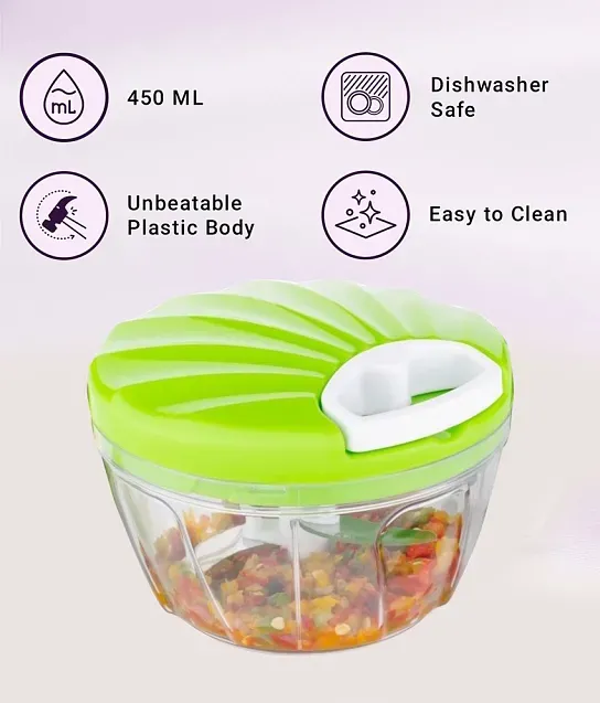 Tupperware Smart Chopper Vegetable Cutter Stainless Steel (Red) 300 ml 