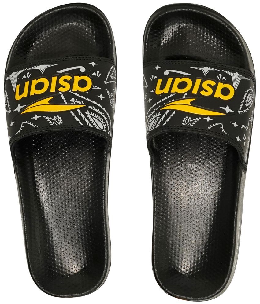     			ASIAN - Black Men's Slide Flip Flop