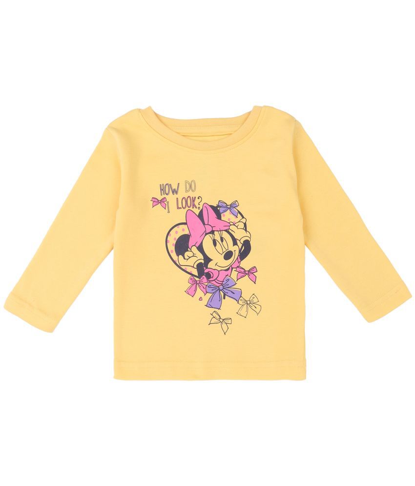     			Bodycare Minnie & Friends Girls Sweat Shirt Round Neck Full Sleeves Solid First Lemon Pack Of 1