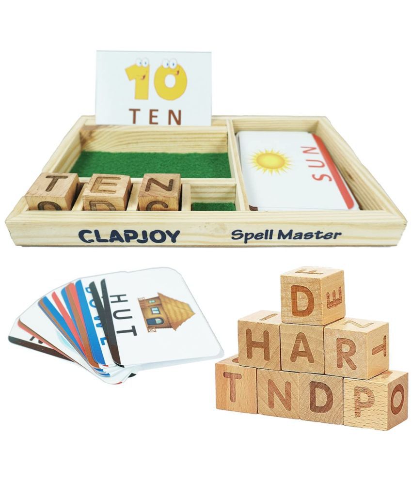     			Clapjoy Spell Master for Kids Learning Word Game with Flash Cards Montessori Learning for Kids Age 2-5 Years Old