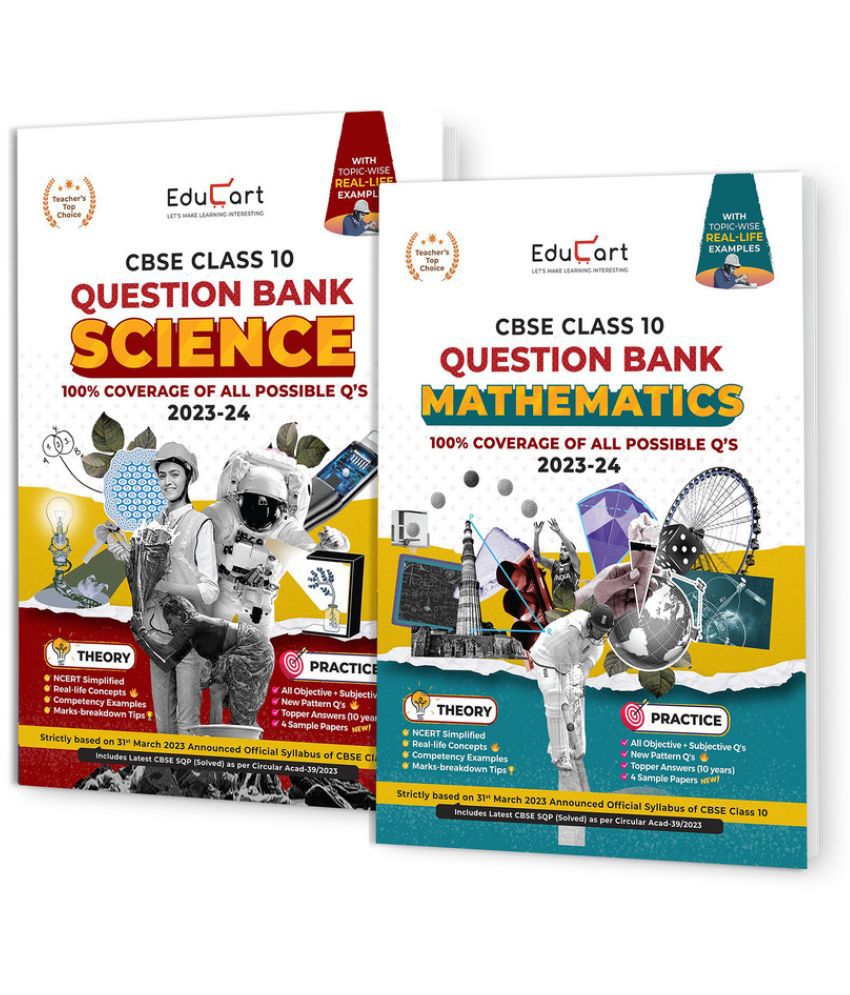     			Educart CBSE Class 10 Question Bank SCIENCE & MATHS For 2023-2024 (Combo of 2 Books)