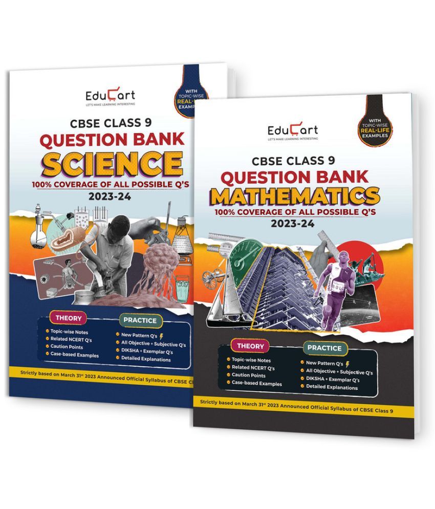     			Educart CBSE Class 9 Question Bank SCIENCE & MATHS For 2023-2024 (Combo of 2 Books)