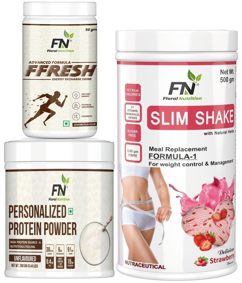     			Floral Nutrition Formula-1, FFresh Lemon & Personalized Protein Powder 750 gm Strawberry