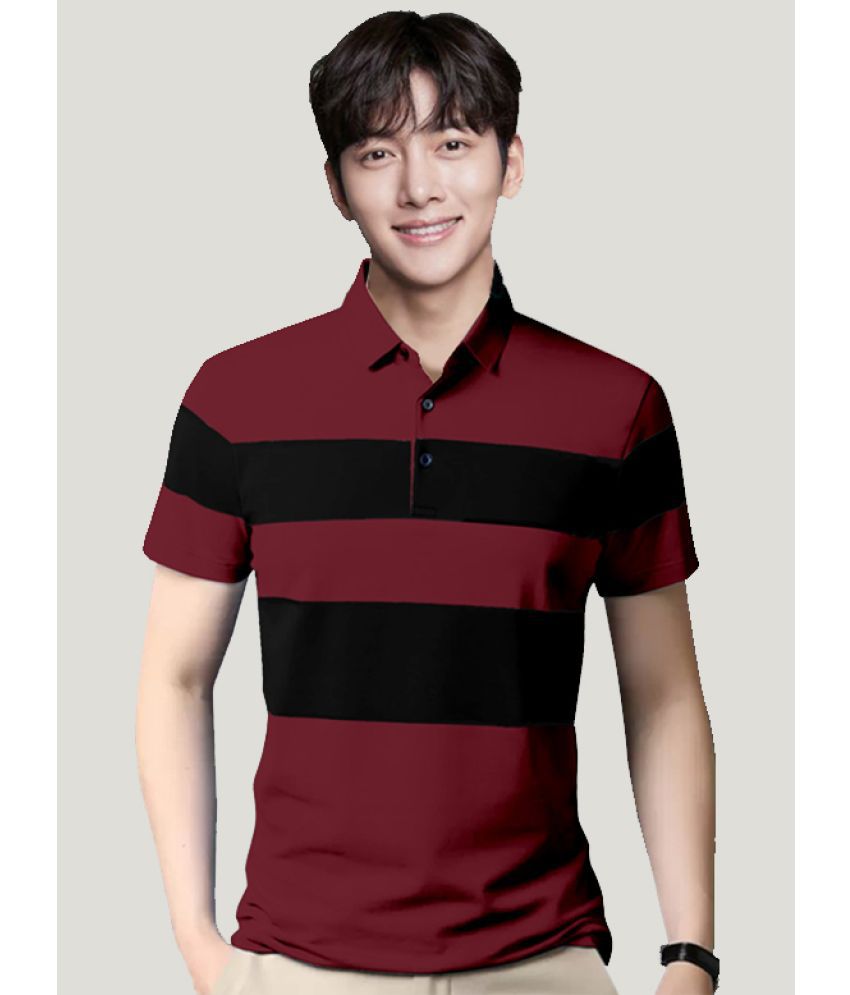     			GESPO - Maroon Cotton Blend Regular Fit Men's Polo T Shirt ( Pack of 1 )