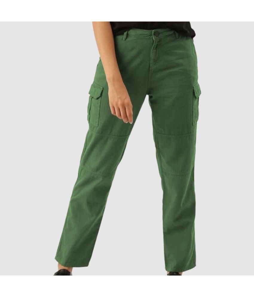     			IVOC - Green Cotton Loose Women's Cargo Pants ( Pack of 1 )